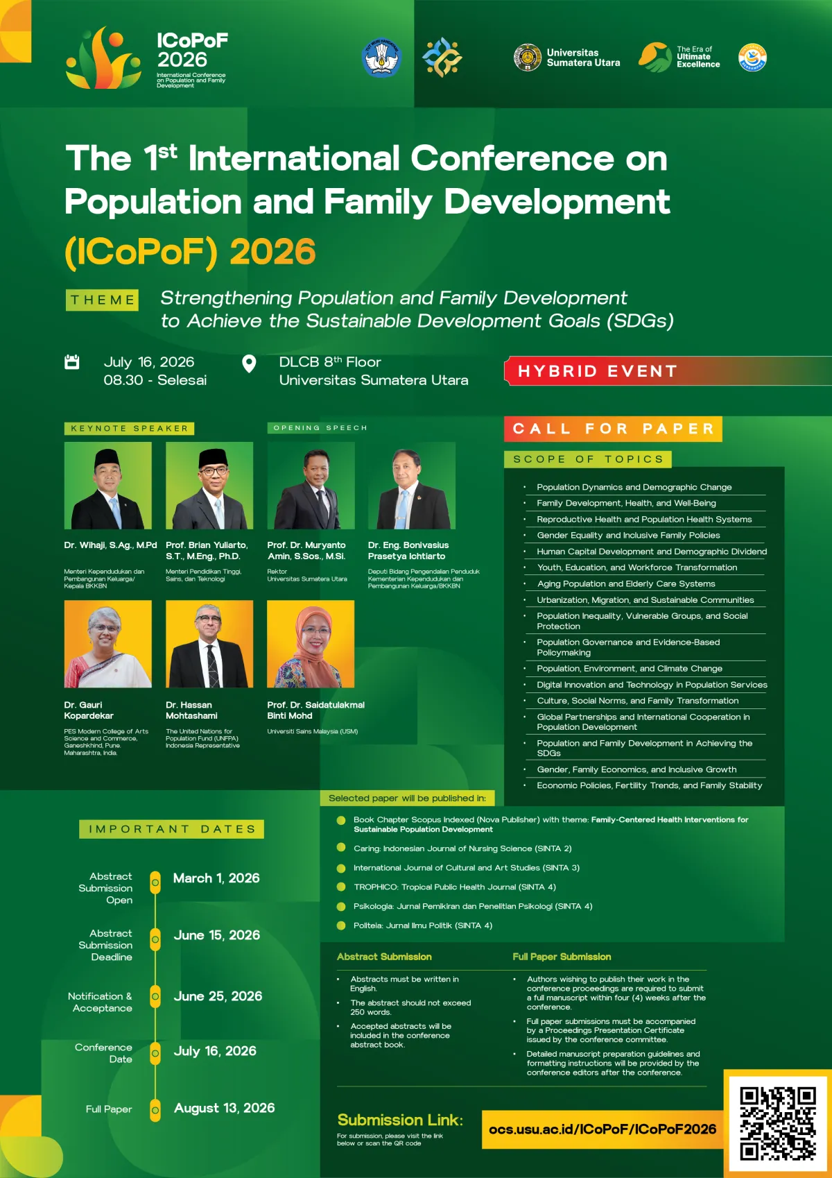Poster The 1st International Conference on Population and Family Development (ICoPoF) 2026