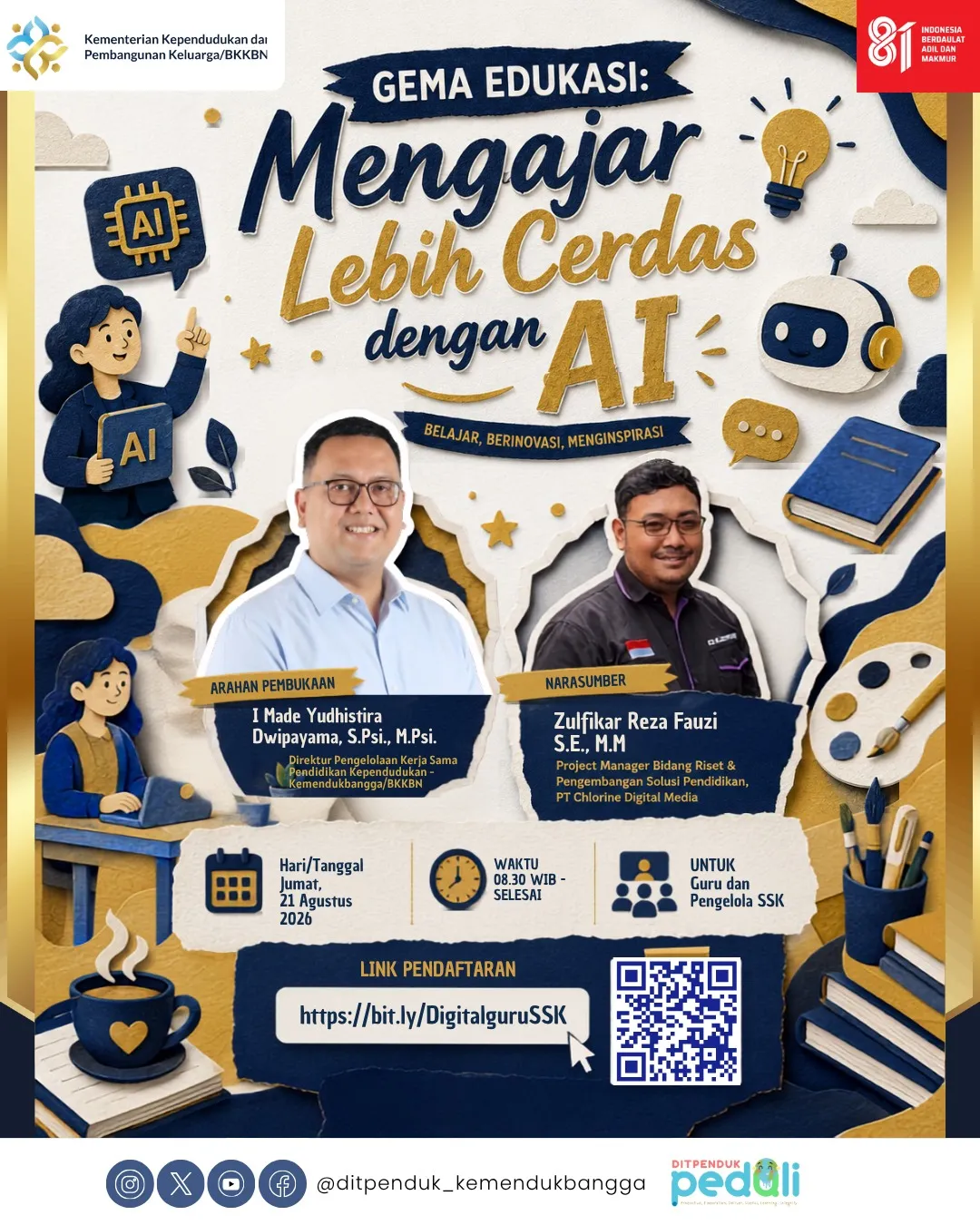 Poster Gema Edukasi: Mengajar Lebih Cerdas dengan AI
