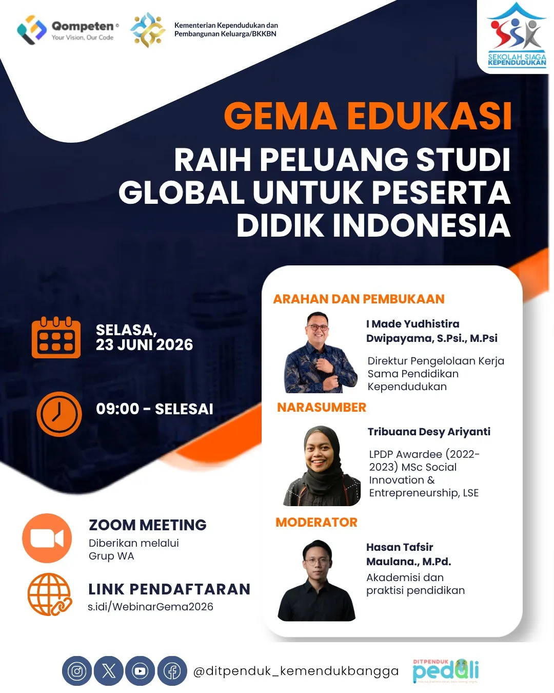 Poster Gema Edukasi: Raih Peluang Studi Global bagi Siswa SSK
