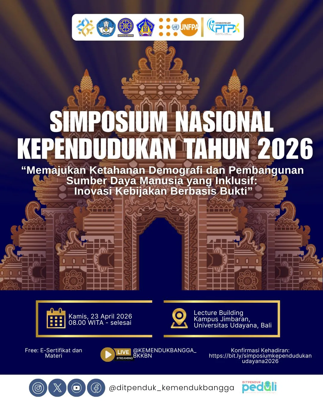 Poster Simposium Nasional Kependudukan Tahun 2026