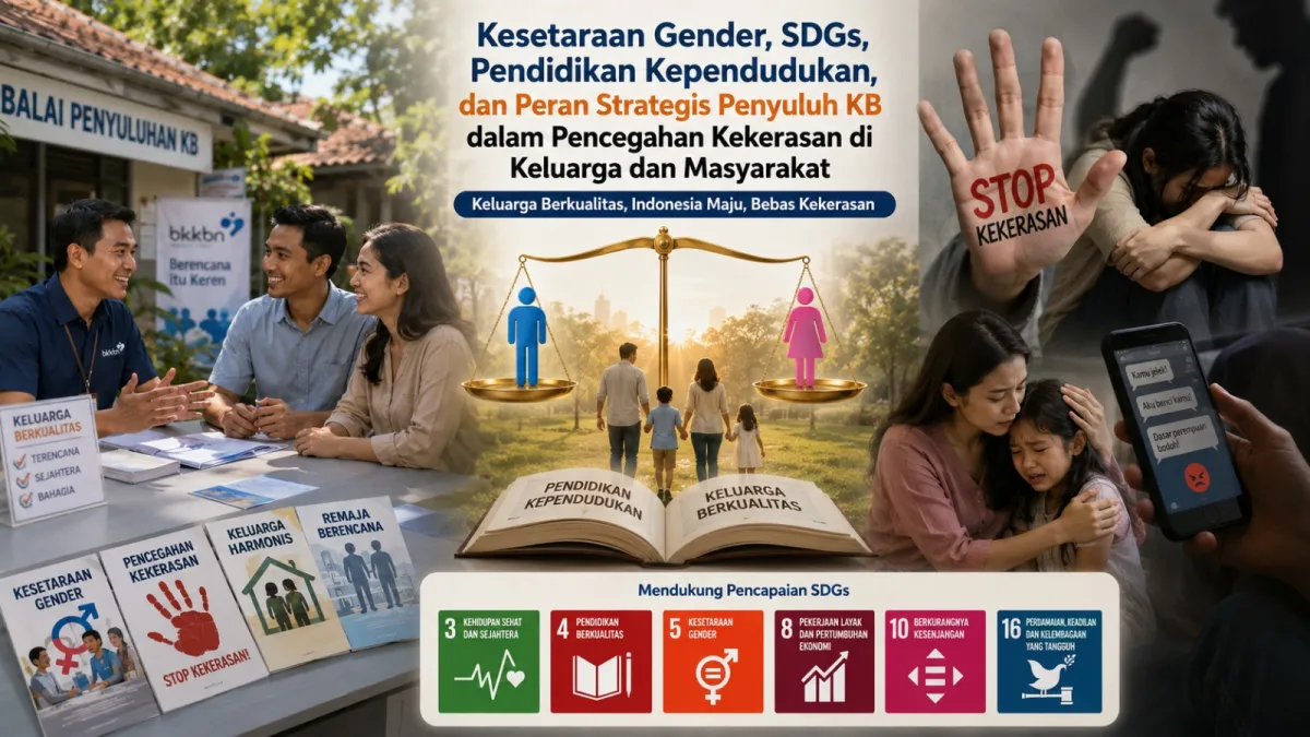 Kesetaraan Gender, SDGs, Pendidikan Kependudukan, dan Peran Strategis Penyuluh KB dalam Pencegahan Kekerasan di Keluarga dan  Masyarakat