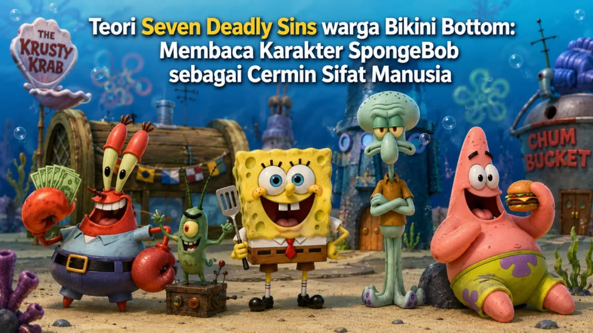 Teori Seven Deadly Sins warga Bikini Bottom: Membaca Karakter SpongeBob sebagai Cermin Sifat Manusia