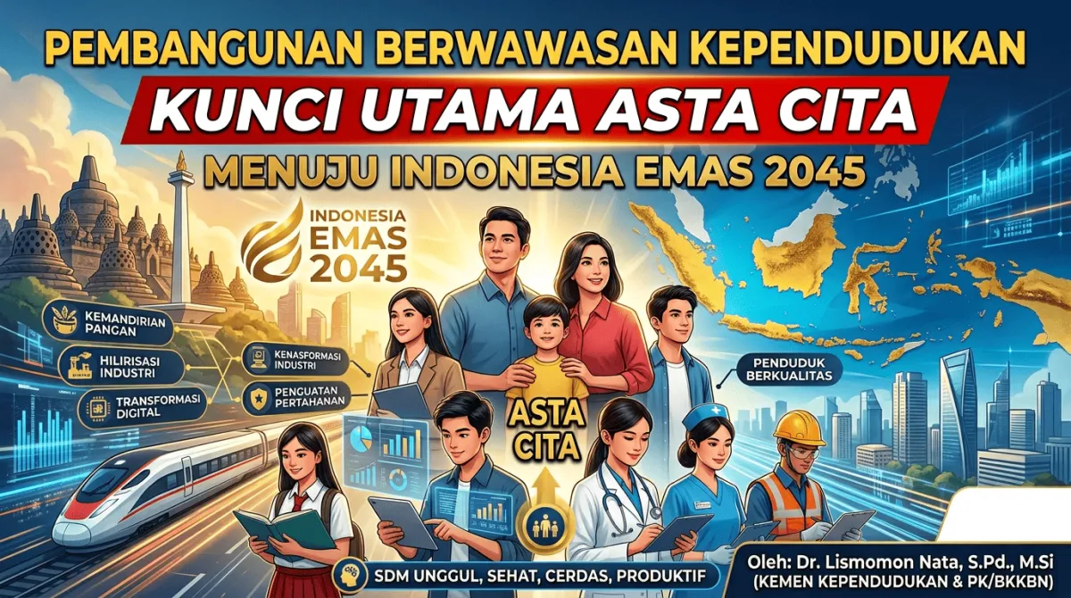 Pengarusutamaan Pembangunan Berwawasan Kependudukan sebagai Kekuatan Utama Mewujudkan Asta Cita untuk Indonesia Emas 2045