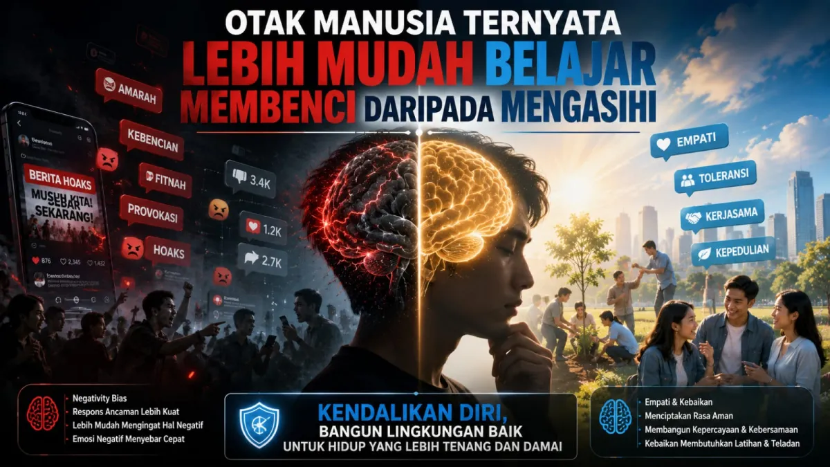 Otak Manusia Ternyata Lebih Mudah Membenci daripada Mengasihi