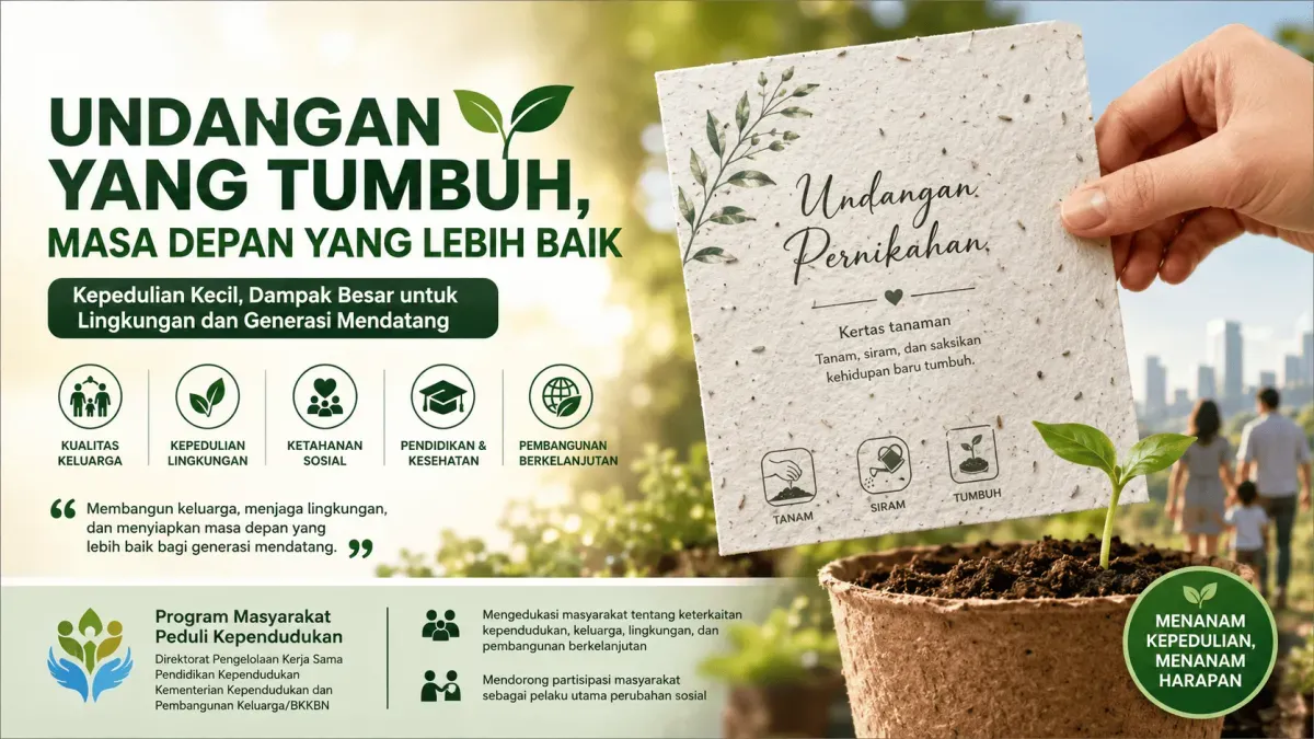 Menanam Cinta, Menanam Masa Depan: Ketika Undangan Pernikahan Menjadi Simbol Kepedulian Kependudukan dan Lingkungan