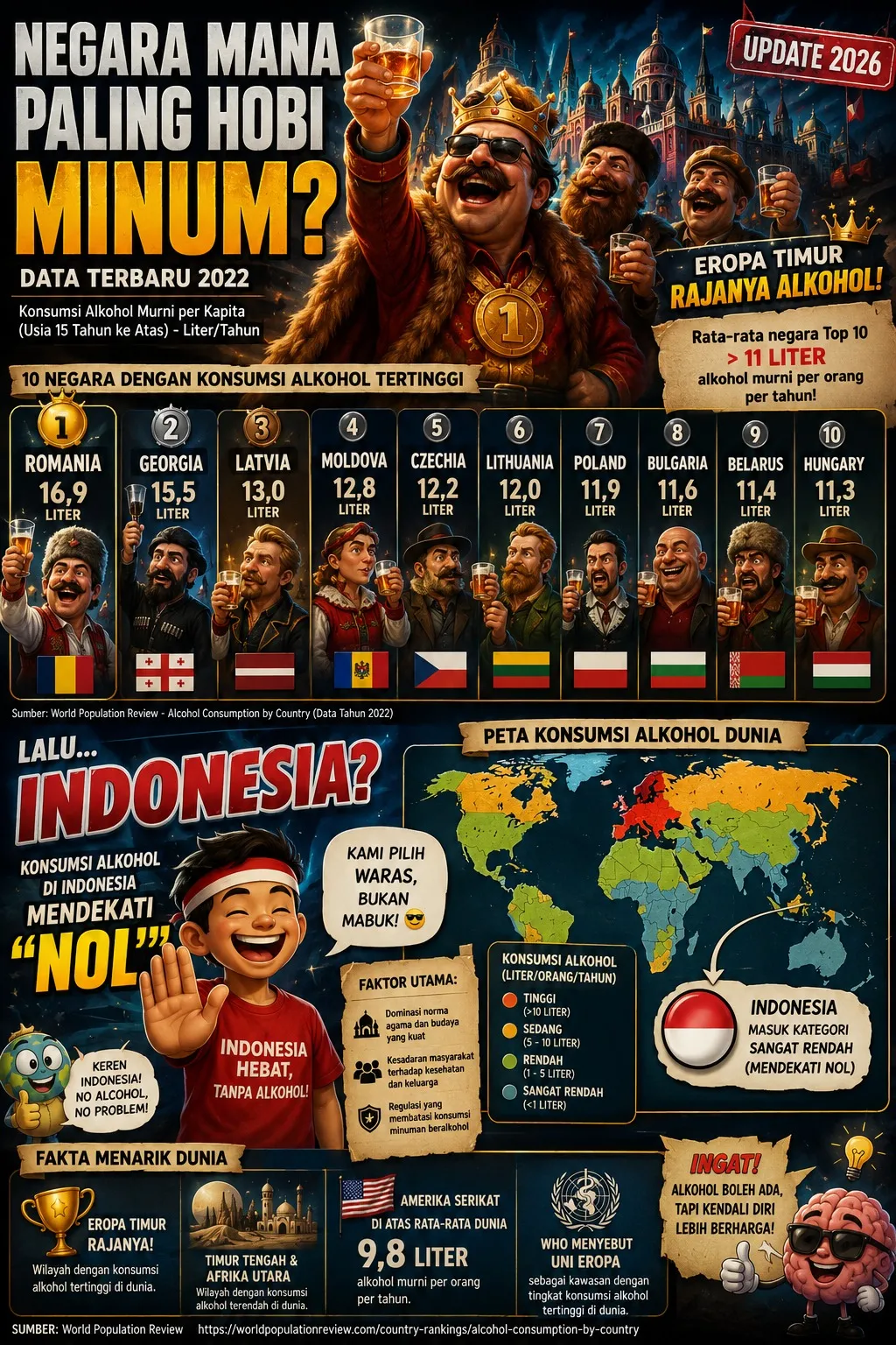 Negara Paling hobi minum