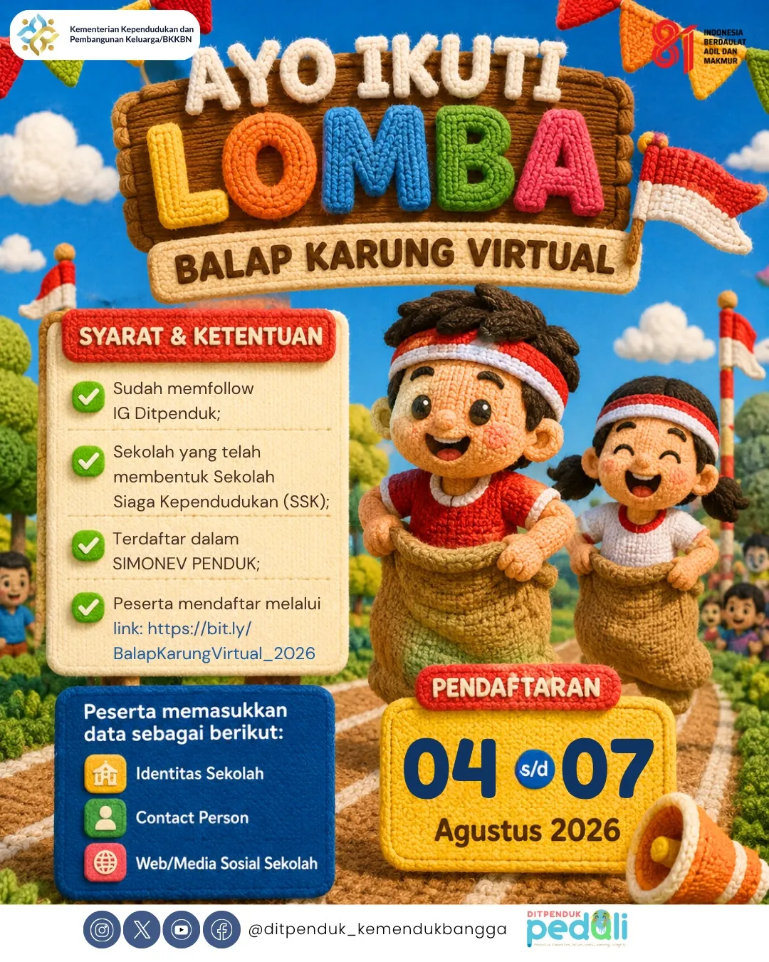 Lomba Balap Karung Virtual 2026